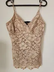 Arden B Dust Stretch Lace Cami Top Sequined Medium Whimsy Fairy Y2K NWT $68