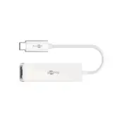 Goobay USB-C RJ45 Adapter Network Transmitter LAN/Internet Cable Connector White