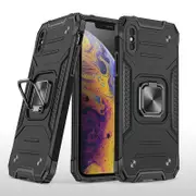 MCC Shockproof iPhone Xs Max Heavy Duty Case Cover Tough Apple Ring XsMax [Black]