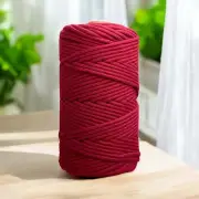 3MM Luxe Braided Macrame Cord | BEETROOT | 100% Premium Cotton MELB Australia