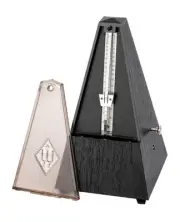 Wittner Taktell Pyramid Style Mechanical Metronome with Bell - Black