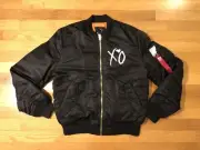 New XL Starboy The Weeknd Alpha Industries Bomber Jacket Authentic XO 2017 Tour