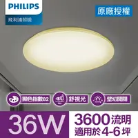 在飛比找PChome24h購物優惠-Philips 飛利浦 品繹 LED吸頂燈 36W/3600