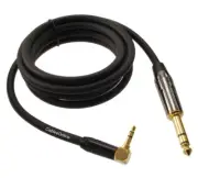 6ft Premium Right-Angle 3.5mm Stereo Male to 1/4" Stereo TRS Male Audio Cable