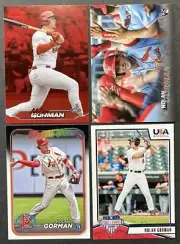 Nolan Gorman (4) Card Lot - Cardinals - Rookie/Future Star/ USA 18U