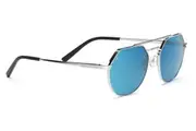 Serengeti Shelby SS533004 Shiny Silver / 555 Blue Polarised Lenses