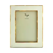 Tizo Natural White Faux Horn Border Frame, 8 x 10