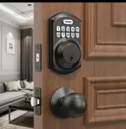 Tehoo Te001k Keyless Entry Door Lock With Handle Electronic Keypad Deadbolt