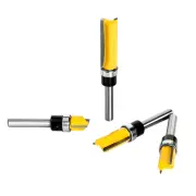 4PCS/Set 1/4" Shank Straight Flush Trim Router Bit Woodwork Trimming Tool