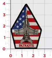 4" VAQ-140 SQUADRON PATRIOTS EA-18 GROWLER HOOK & LOOP EMBROIDERED PATCH