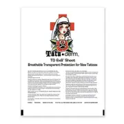 Tatu-Derm Clear Tattoo Bandage Aftercare 6" 8" Sheets Adhesive Cover Rolls Roll