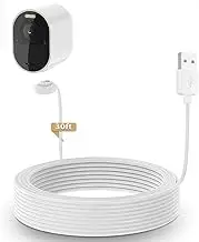 HOLACA Power Adapter for Arlo Ultra Arlo Ultra 2 Arlo Pro 3 Arlo Pro 4 with 30ft/9m Weatherproof Outdoor Magnetic Charging Cable Continuously Charging Your Arlo Ultra Arlo Pro 3 Camera
