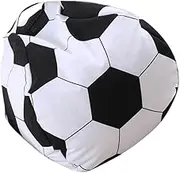 Cabilock Plush Storage Bean Bag 21 Soccer Design Boys and Girls Organizer Soft Bean Bag Chair Cover Easy to Clean