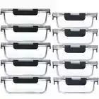 10Pack Glass Meal Prep Containers Set, Food Storage Containers with Airtight Lid