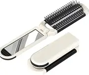 TORMEN 2 Pack Folding Travel Brushes for Hair, Travel Hair Brush with Detachable Mirror, Compact Scalp Massage Comb for Women and Men, Mini Portable Hairbrush for Purse,Gym,Trip,Outdoor Styling Tools
