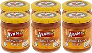 AYAM Thai Yellow Curry Paste | Smooth & Creamy | Gluten, Dairy & Egg Free | Great Taste | No Additives & No Added MSG - 6 x 185g