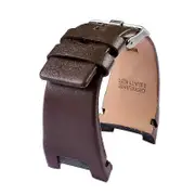32MM Notched Leather Strap For Diesel DZ1216 DZ1273 DZ4246 Watch Strap Brown-Plain