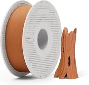 Bambu Lab PLA Wood 3D Printer Filament, 1.75mm Filament with Real Wood Fibers, Matte Finish, Integrates Perfectly with Other PLA, AMS-Compatible 3D Printing Material with Reusable Spool 1kg Clay Brown