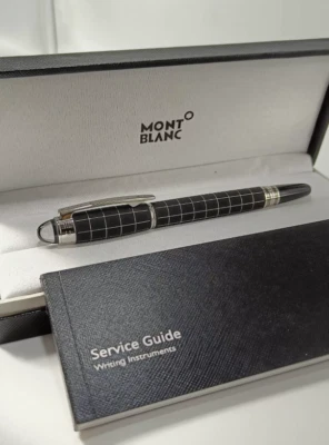 Montblanc StarWalker Rubber Fineliner Rollerball Pen Black Grid With Box-US Ship