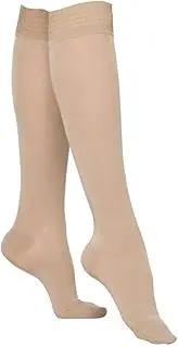 SIGVARIS Women's SELECT COMFORT 860 Closed-Toe Calf High Hose w/ Grip Top 20-30mmHg