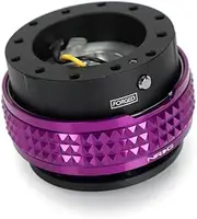 NRG Innovations NRG-SRK-210BK-PP Gen 2.1 Race Steering Wheel Quick Release Kit Adapter, Black Body/Purple Pyramid Ring
