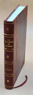 The Testament Of Solomon 1922 By Testament Of Solomon [Leather Bound]