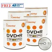 400 Pack Smartbuy 16X DVD+R DVDR 4.7GB Logo Top Data Video Blank Recordable Disc