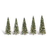 Woodland Scenics TR3567 Snow Dusted Trees (5) Pine Trees 2" - 31/2" Classic Tree