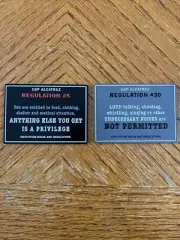 2 U.S.P. Alcatraz Regulation #5 & #30 Institution Rules & Regulations Magnets