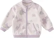 [DAVE & BELLA] Kids Printed Polar Fleece Jacket Toddler Baby Boys Girls Zip Up Long Sleeve Spring Fall Warm Outerwear Coat