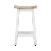 Tokyo Timber Bar Stool - White/White Wash