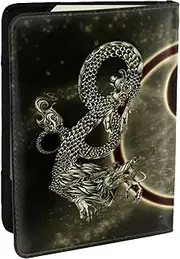 [JEJEA] yin yang Dragon Tiger Print Travel Organizer Credit Cards Case Passport BookPassport Holder Cover Wallet forTraveling,, Black, One Size