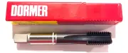 Dormer 7/8-9 Machine Tap HSS-E-PM White Ring TiAlN Coated H6 Bottoming 4FL