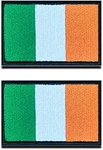 Zcketo 2 PCS Republic of Ireland Patch Irish Flag Hook and Loop Embroidered Ireland National Emblem Patch for Football Billiards Clothes Jersey Backpack Caps Vest Travel Tactical