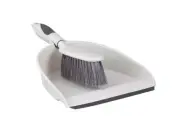 Superio Brush and Dustpan Set, Rubber Edge for Easy Dirt Pickup