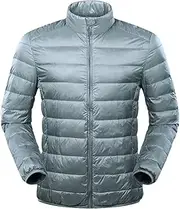 [Bciopll] Men's Ultra Light Down Jacket Men Duck Down Windbreaker Lightweight Puffer Jacket Coat