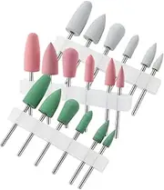 ADOCARN 18pcs Silicone Nail Drill Bits Set Cuticle Drill Bits for Nails Manicure Set