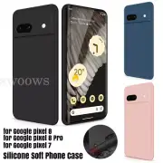 Case Silicone Slim Soft Shcokproof Case Cover For Google Pixel 8 Pro 7 w/ Film