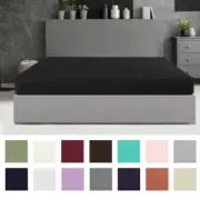 Brushed Microfiber Sheet Mattress Protector Cover Solid