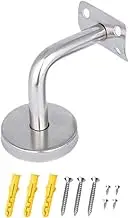 Amagogo 6X Stairs Hand Rail Brackets Banister Support Home Improvement Easy to Install Stainless Steel Stairways Fixed Handrail , Bend Fixed, 6cmx8cm