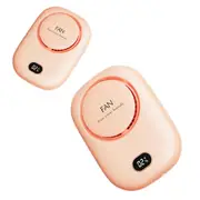 Portable Neck Fan USB Rechargeable Desk Fan Mini Cooling Travel Hanging Fan-Pink