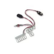 3x12 Purple LED lights 9v + micro on/off switch wire rig Science experiment