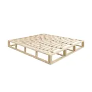 NNEED Wooden Bed Frame King Size Cage-like Base