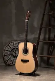 Bentivoglio Genuine 1501 Dreadnought All Solid German Spruce Top Acoustic Guitar
