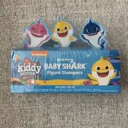 Pinkfong Baby Shark Kiddy Dough Set w/ 3 Count Tubs & 3 Figure Stampers NEW!!!