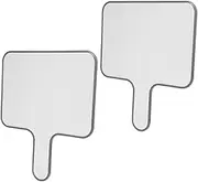 WHAMVOX 2pcs Portable Double Sided Dry Erase Answer Paddle Whiteboards for Classroom Voting Board Interactive Games Writing Board