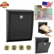 Sienna Vertical Mailbox - Durable Locking Design for Outdoor Use, Black Finish