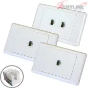 2x 1Port + 2Port Cat6 Wall Plate with 4 RJ45 Jacks 2Cw1&Cw2C6-90