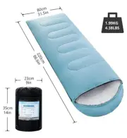 Lightweight Waterproof Sleeping Bag Backpack with Compact Bag (sky blue)