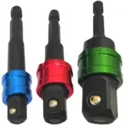 PK Tools PT10803 3pc 1/4 3/8 & 1/2" Dr Quick Release Driver Socket Adapter...